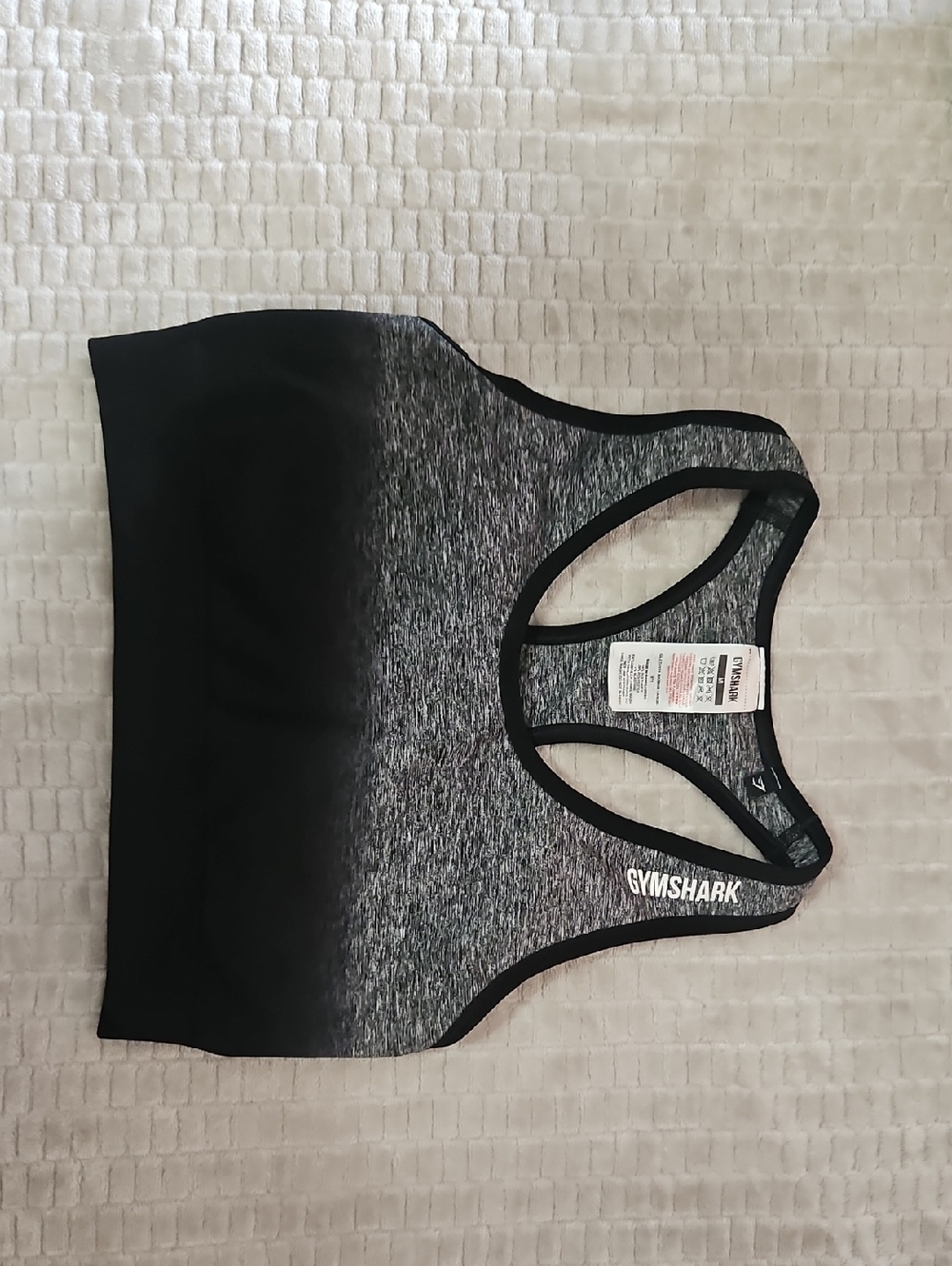 Gymshark Black -Gray Ombre Seamless Sports Bra